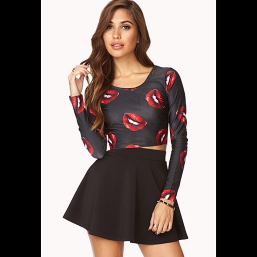 Lips Rocky Horror Picture Show Inspired Crop Top